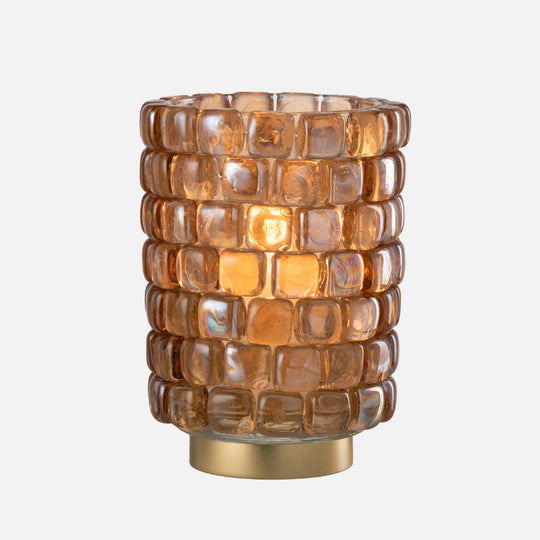 Hurricane Square Mosaic Glass Candle Holder – Large