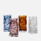 Ice Vase Ochre – Glass Art Piece