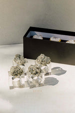 Pyrite Napkin Rings, Set of 4