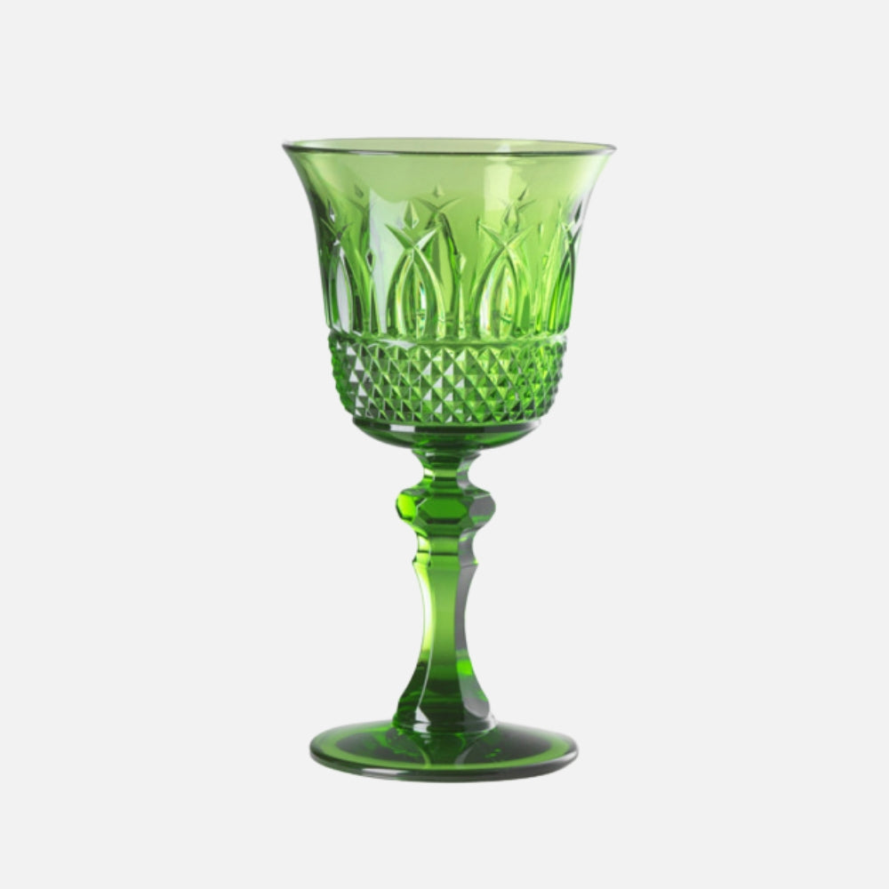 Nuova Italia Green Acrylic Wine Glass