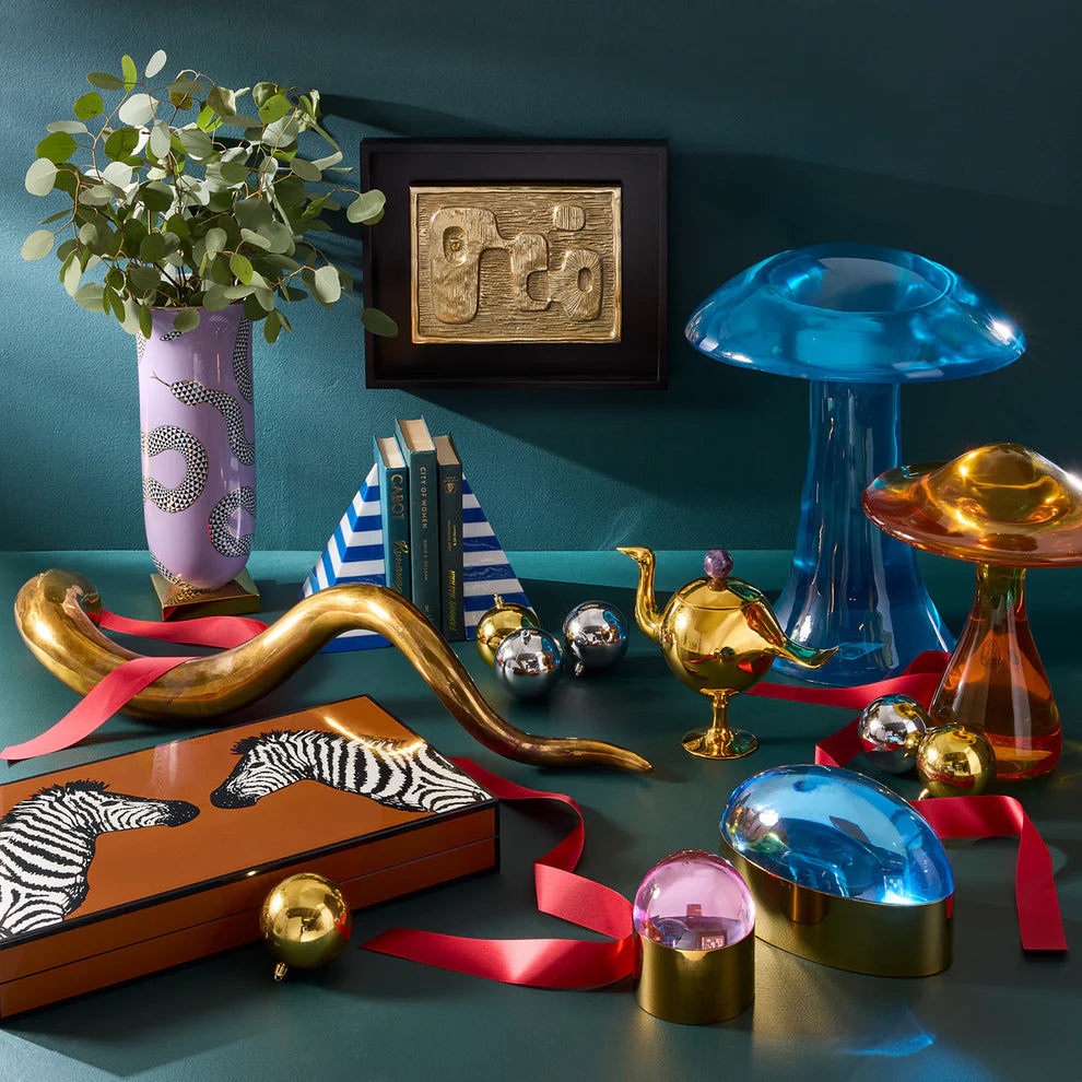 Zebra Lacquer Backgammon Set – Cognac & Velvet