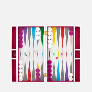 مجموعة طاولة شيكات - صندوق ألعاب فاخر مطلي بالورنيش