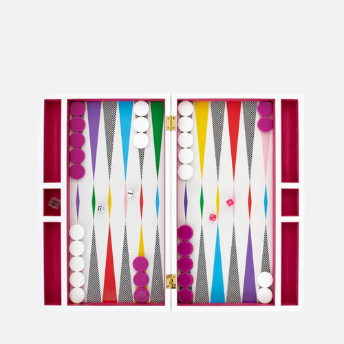 مجموعة طاولة شيكات - صندوق ألعاب فاخر مطلي بالورنيش