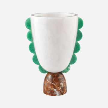 Como Scalloped Urn - Marbleized Acrylic