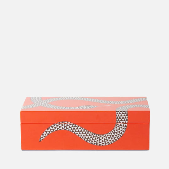 Small Eden Lacquer Box - Serpent Design Storage Decor