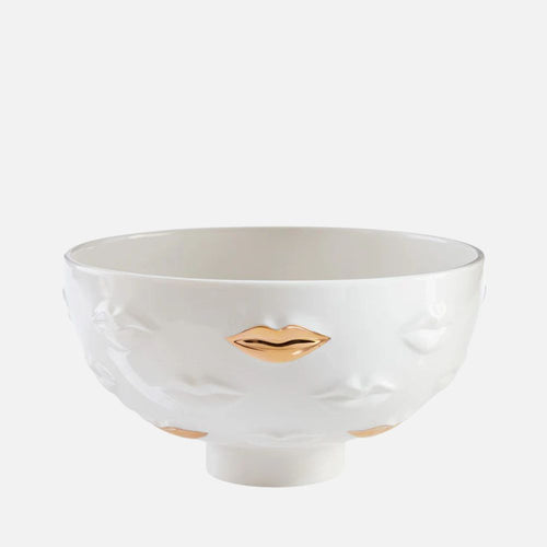 Gilded Gala Bowl – High-Fired Porcelain with Gold Accents