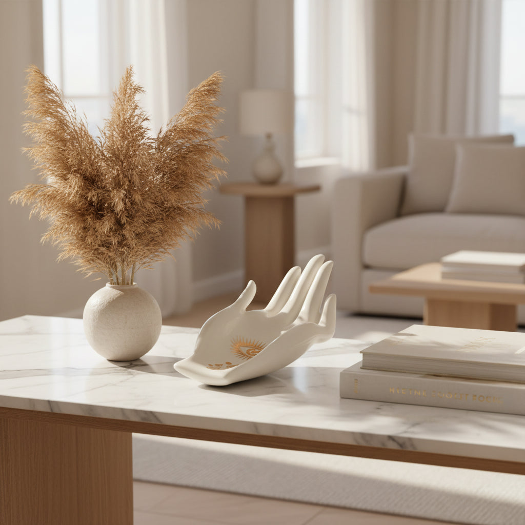 Gilded Eve Fruit Bowl - Gold Porcelain Decorative Centerpiece