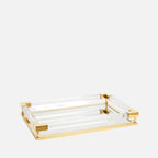 Jacques Small Tray - Clear Acrylic & Brass