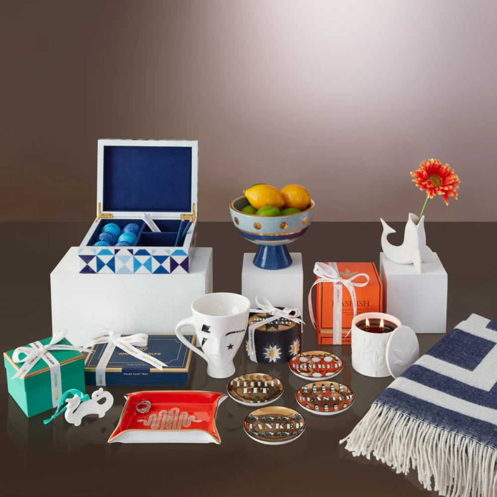 Snake Valet Tray - Porcelain with Gold Accents