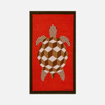 Turtle Beach Towel - Gold & Orange Geometric