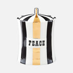 علبة سلام مذهبة من البورسلين مع لمسات ذهبية