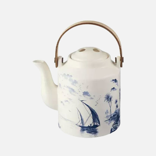Japanese Teapot - Blue Mismatched