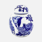 Chinoiserie  decorative ceramic jar
