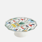 Jardin De Papillons Footed Round Cake Platter, 33cm