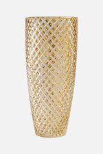 Karo Diamond Vase Amber 40cm for Home
