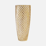 Karo Diamond Vase Amber 40cm for Home
