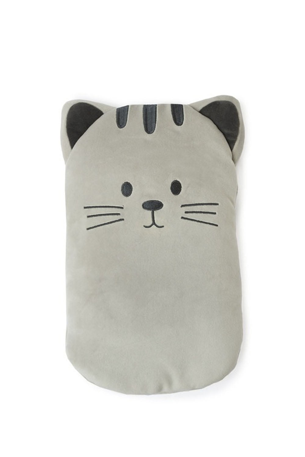 Kitty Rubber Polyester Hot Water Bottle, Grey