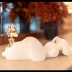 تمثال صغير لسنوبي وودستوك - أبيض/ذهبي