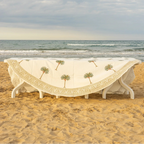Hand-Printed Cotton Tablecloth