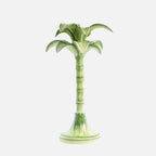 Green Palm Hand-Painted Ceramic Candelabra – 35 cm