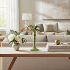 شمعدان سيراميكي من النخيل الأخضر – 20 سم