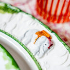 طبق عشاء سيراميك استوائي مطلي يدويًا - 28 سم