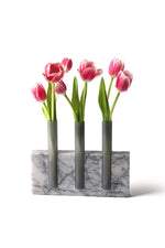 Lilac Marble Base with Glass Tubes