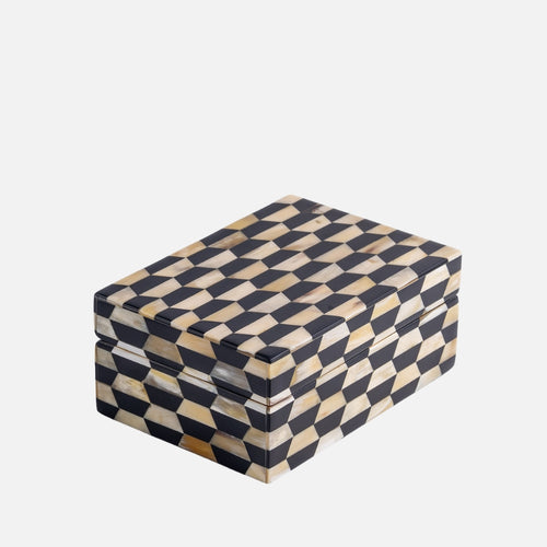 Luxury Wooden Box with Horn Detailing