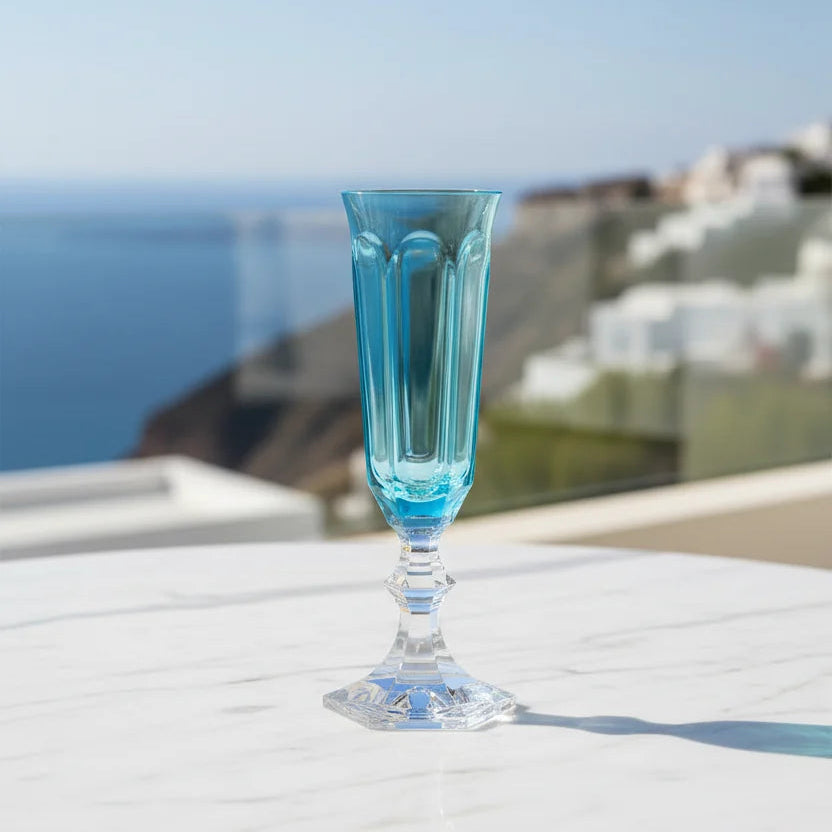 Dolce Vita Acrylic Champagne Flute, Turquoise