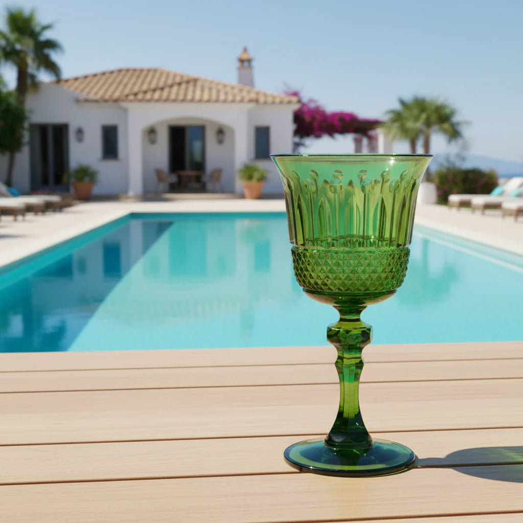 Nuova Italia Acrylic Wine Glass, Green