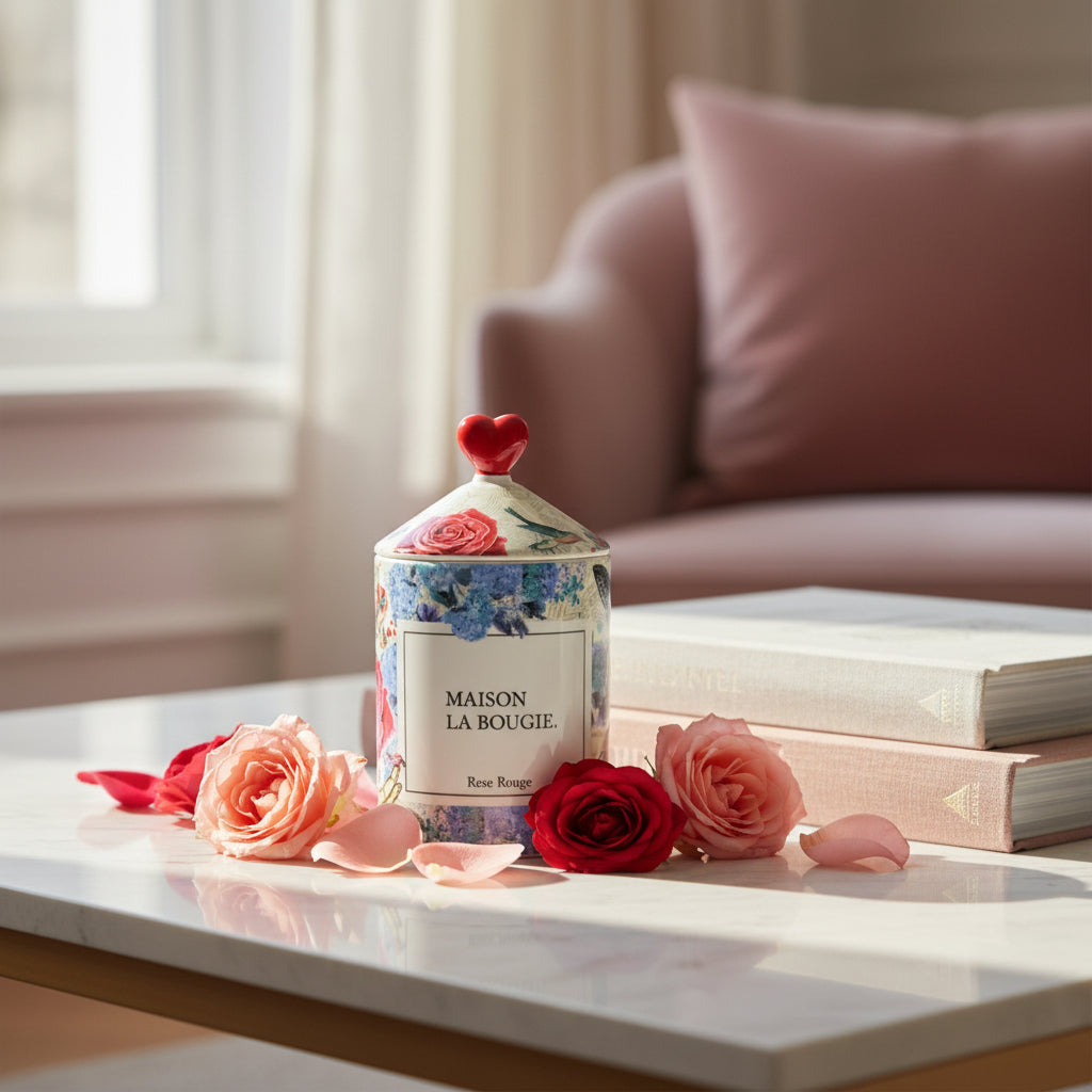 شمعة معطرة برائحة الورد الروماني - 350 غرام