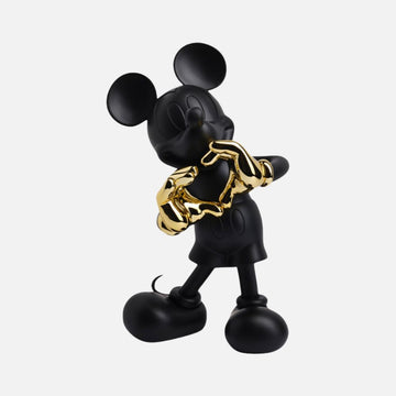 Mickey With Love Small Figurine - Black/Gold