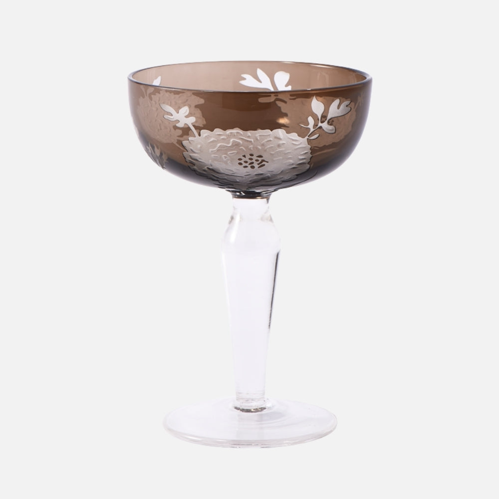 Peony Multicolour Coupe Glasses – Set of 6