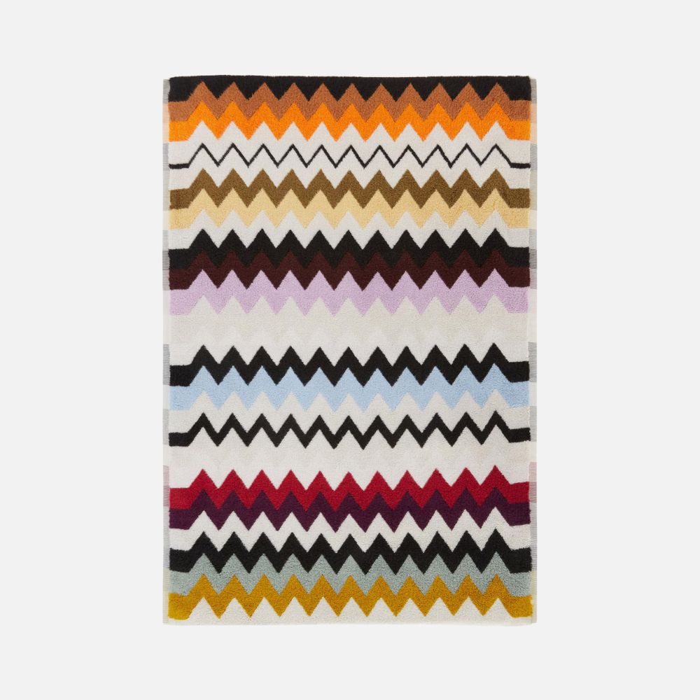 Murrina Bath Mat in cotton with chevron pattern 90x60cm