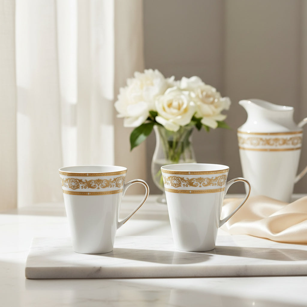 مجموعة أكواب أوبرا الذهبية من قطعتين، 40 سل، بريطانيا العظمى