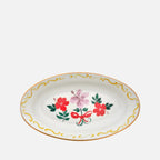 Oval Tray Flower Bow ( Oval tray 17x10 cm)