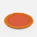 Rochelle Leather &amp; Crochet Coasters Set of 6 (Mango)