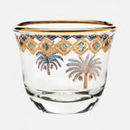 طقم أكواب غاوا باللون الأخضر النخيلي، 6 قطع - 80 مل