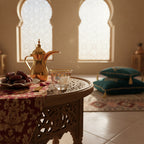 طقم أكواب غاوا باللون الأخضر النخيلي، 6 قطع - 80 مل