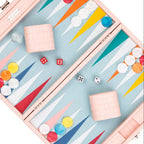 طاولة الزهر متوسطة الحجم من التمساح الوردي