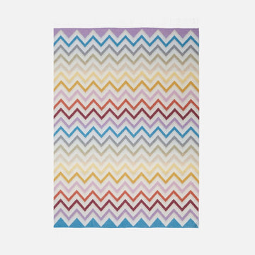 Plaid Watamu 130x190 cm in wool blend zig zag