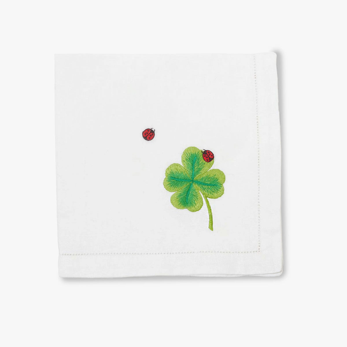 Clover Napkins, Set of 4, White