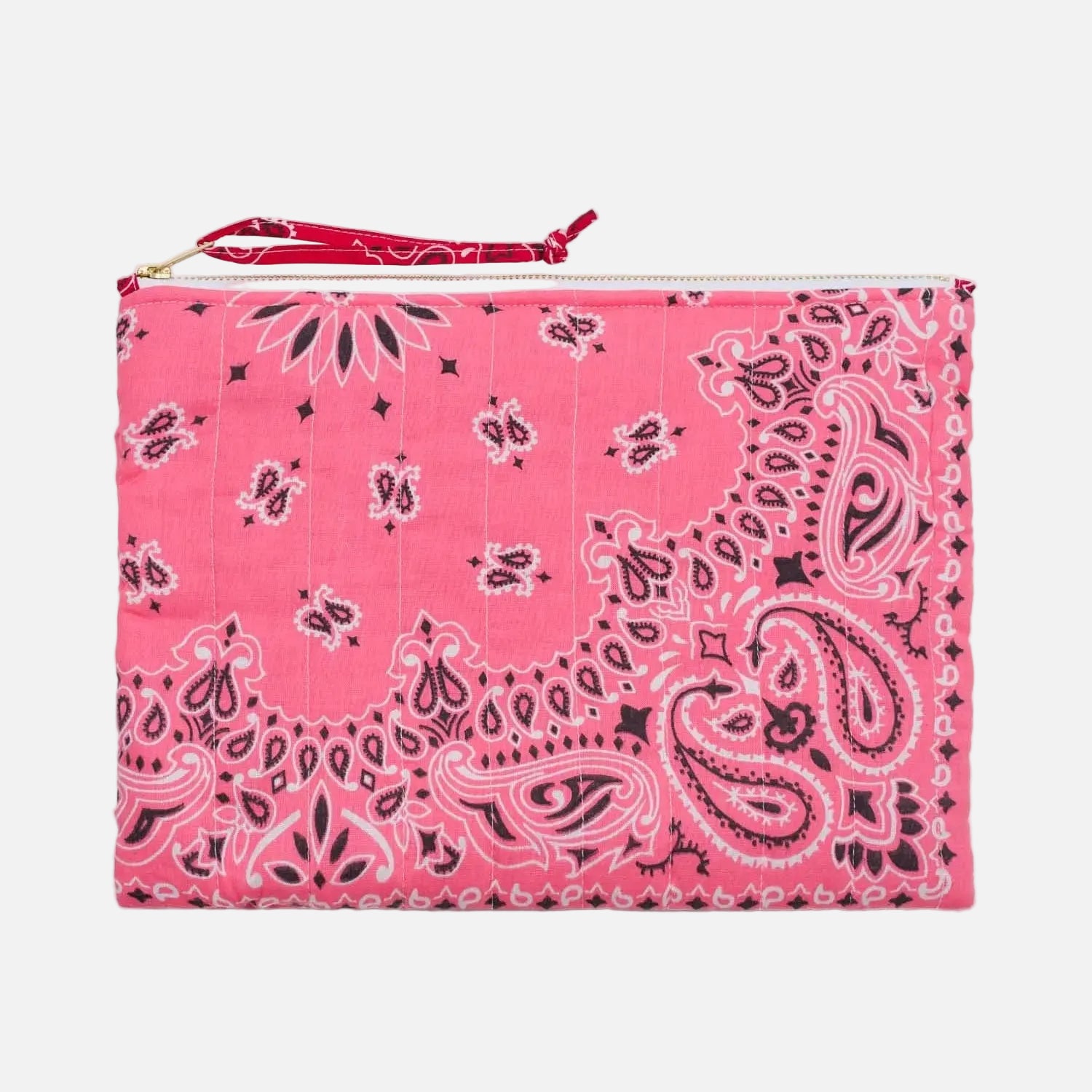 Call It Pochette Zippée Matelassé - Coeurstrawberry/ Real Red Quilted Zip Pouch