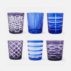 Cobalt Mix Glass Tumblers – (Set of 6)