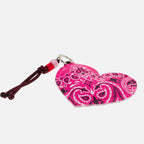 Call It Porte-Clés - Coeur Fuchsia/ Bordeaux Key Ring