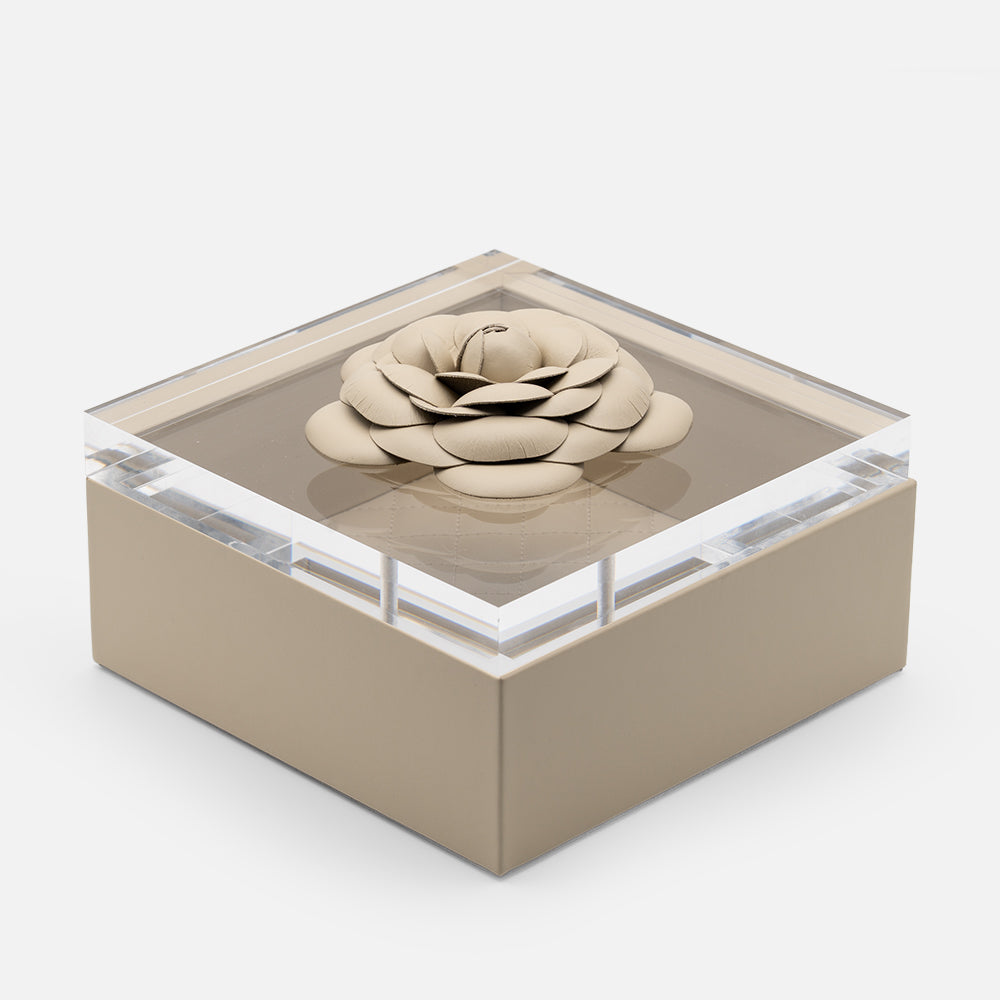 Fleur Camellia Diamonds Square Box (Large)