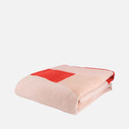 Roma Merino Wool Throw in beige & pink