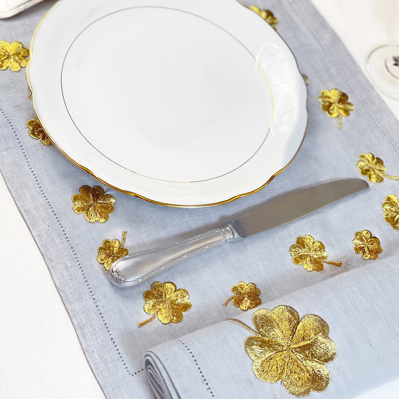 Golden Clover Placemat - (Set Of 4 Pcs)  Pearl