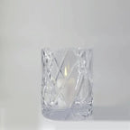 Hurricane Crystal Lamp Medium – Hand-Cut Candle Holder
