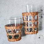 Rattan Cage Highball Glass – Handwoven Wicker